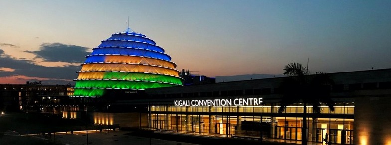 location logement Kigali vue nuit Kigali Convention Center